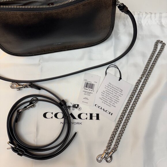 Coach Waverly Bag in Loved Leather (Black) - Picture 8 of 9